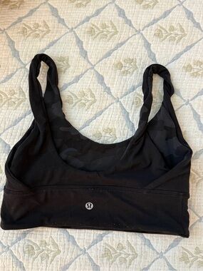lululemon athletica Black Camo Scoop Sports Bra